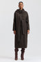 Wool-Blend Herringbone Scarf-Belted Coat