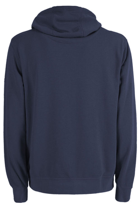 Yes Zee Blue Cotton Blend Hooded Sweatshirt with Front Pocket-Yes Zee-XL-Urbanheer