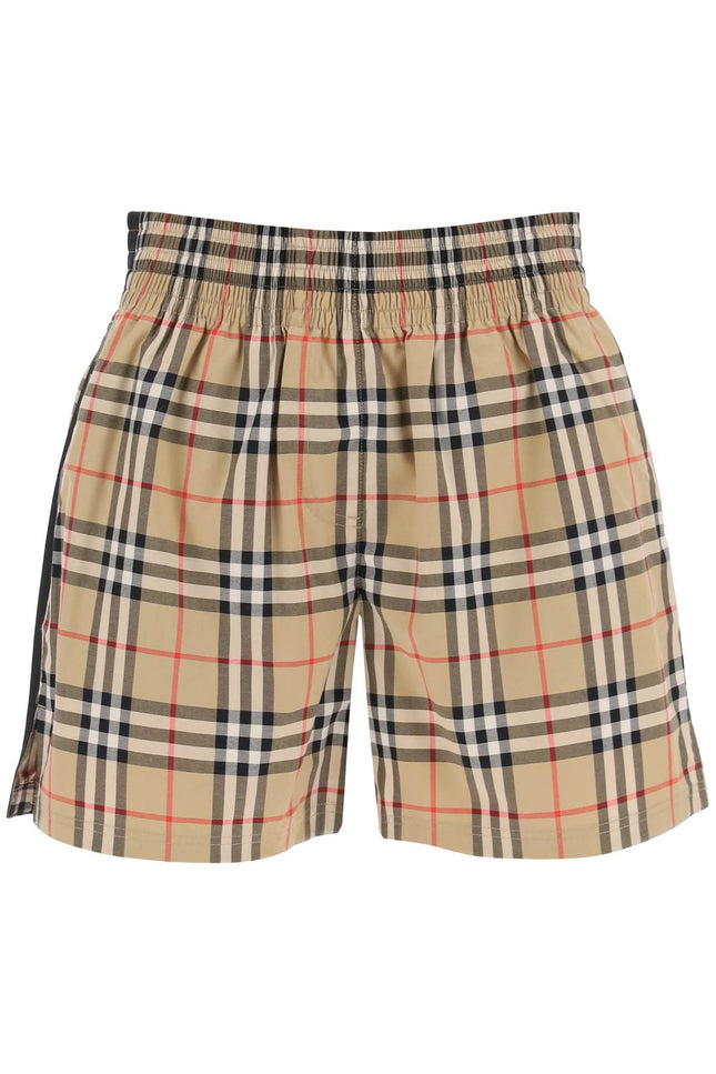 Audrey Check Shorts - Beige