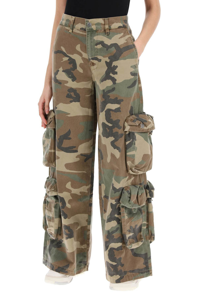 Baggy Cargo Camouflage Pants - Khaki