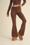 Foldover Flare Knit Sweater Pants