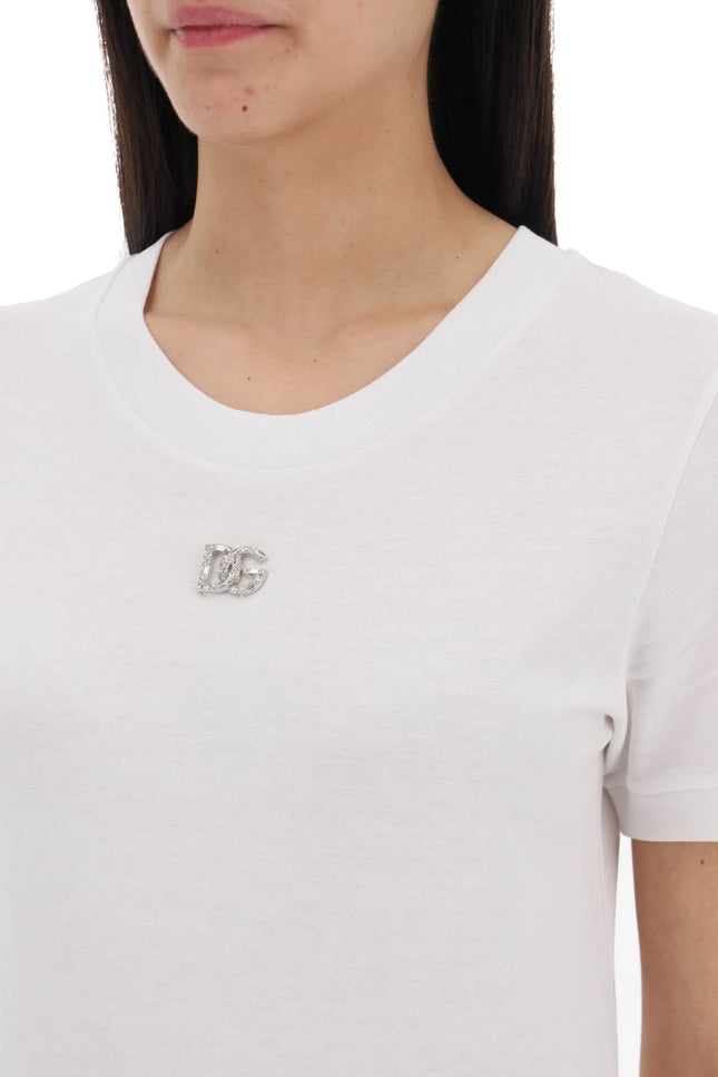 Dg Crystal Logo T-Shirt For - White
