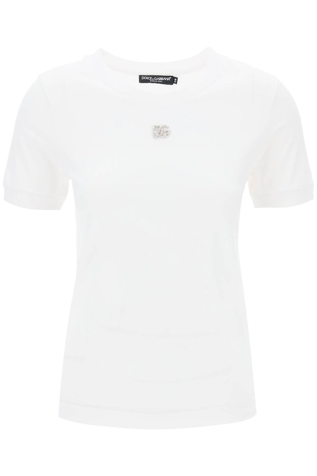 Dg Crystal Logo T-Shirt For - White
