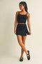 Contrast Binding Skort with Slit