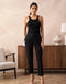 Cigarette Smoking Pants Black-Pants-Attentif Paris-S-Urbanheer