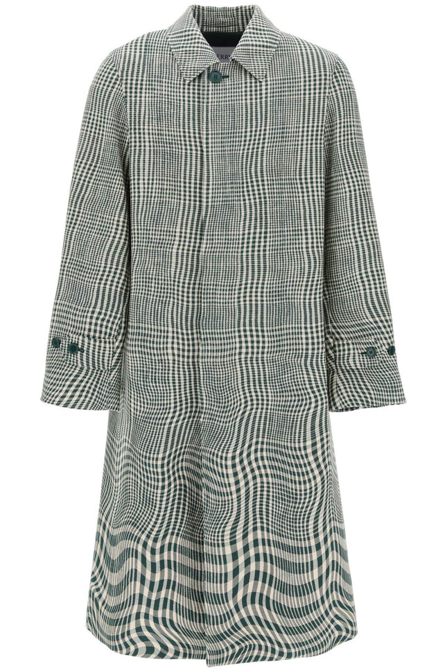 Houndstooth Car Coat With - Neutral