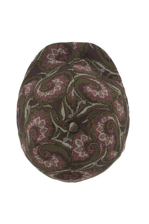 Jacquard Jersey Flat Cap - Green-accessories-Baracuta X Needles-l-Urbanheer