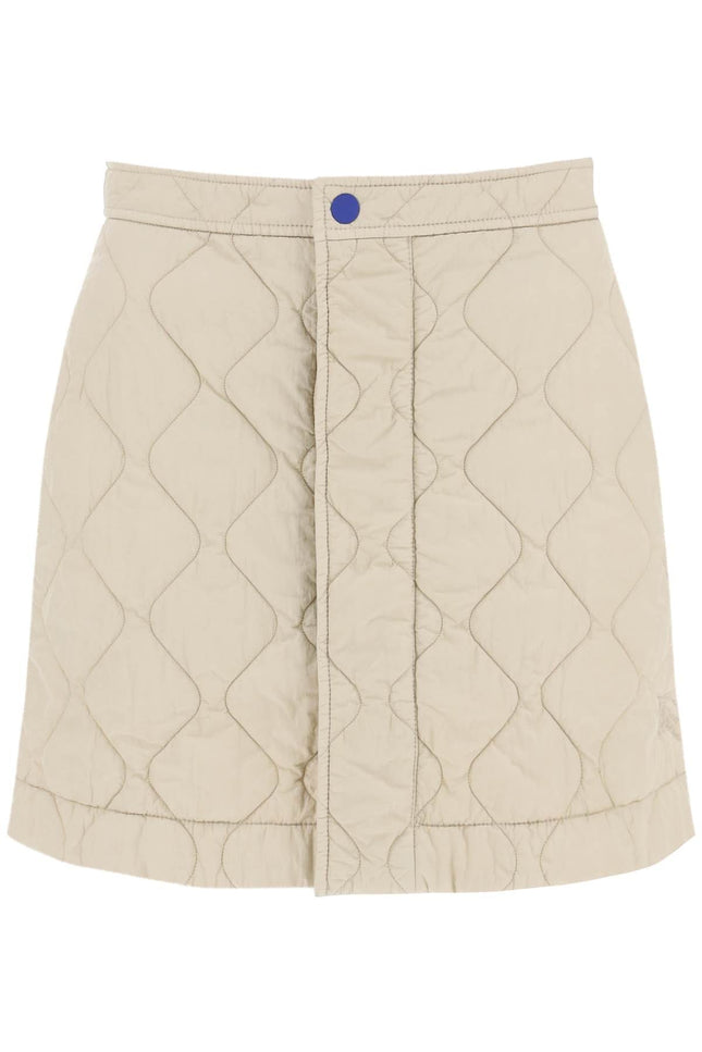 Quilted Mini Skirt - Neutral