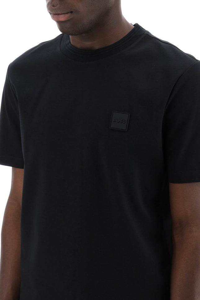 Regular Fit T-Shirt With Patch Design - Black