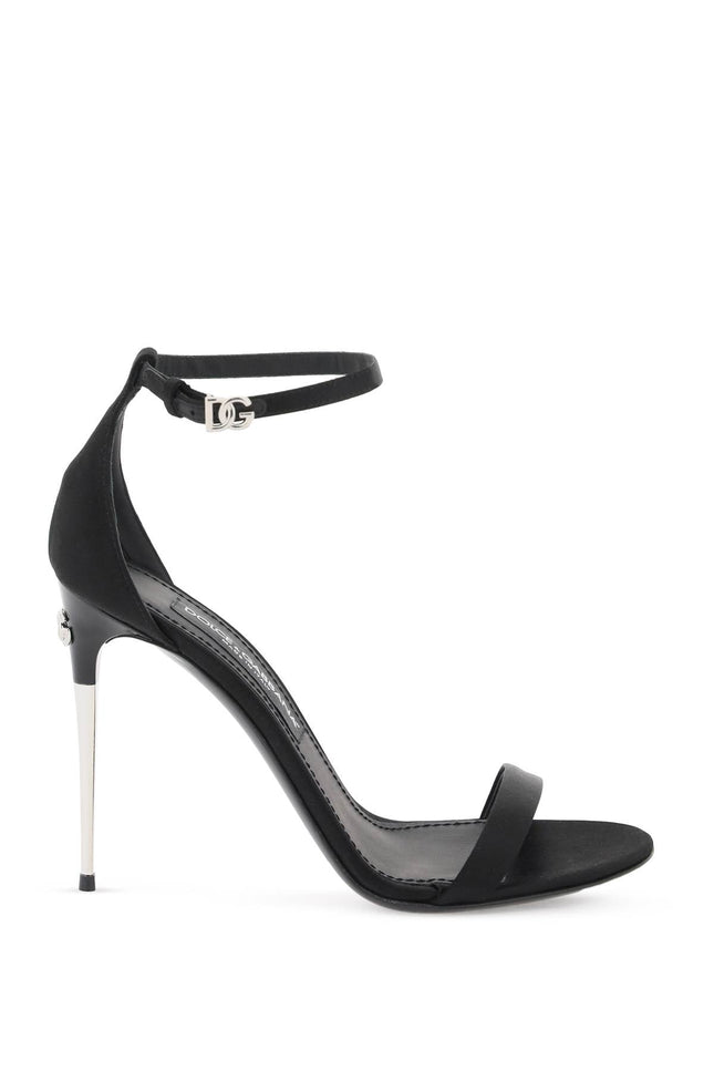 Satin Sandals For Elegant - Black