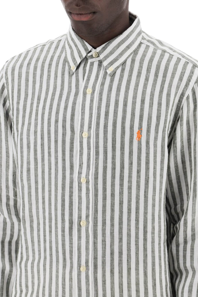 Striped Custom-Fit Shirt - White