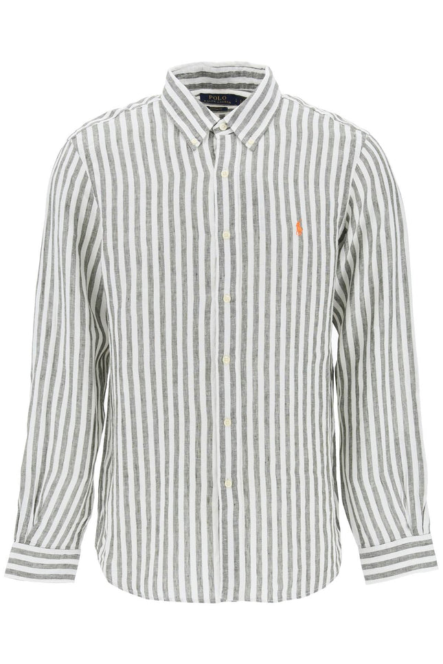 Striped Custom-Fit Shirt - White