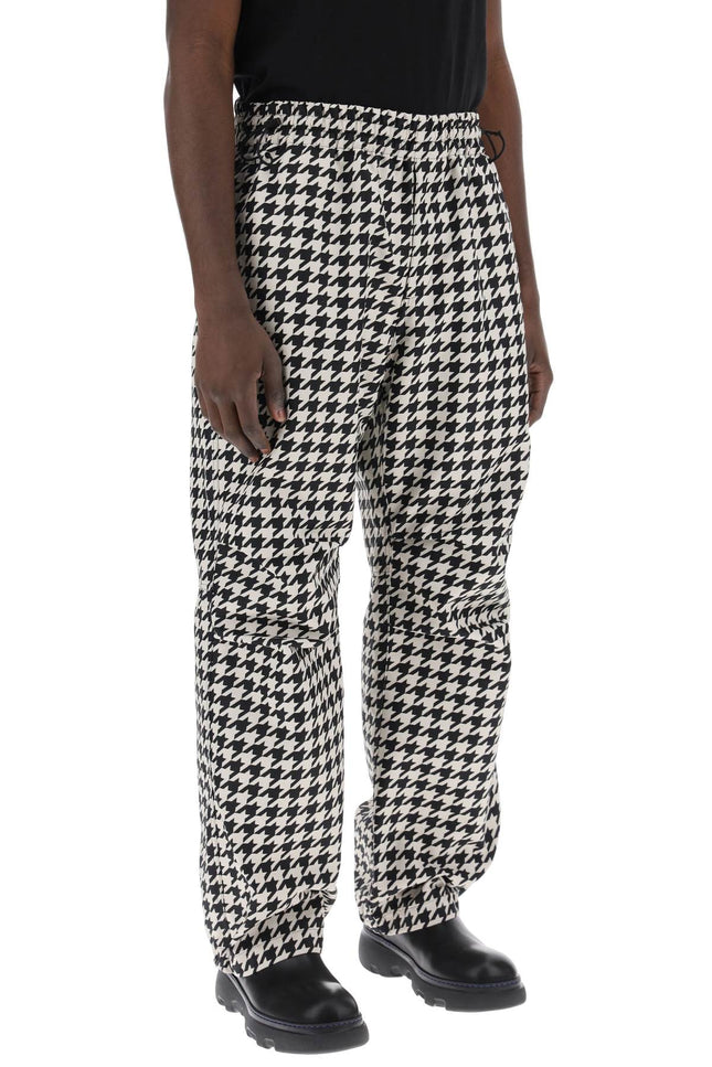 Workwear Pants In Houndstooth - White