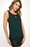 Vegan Leather Contrast Laser Cut Tunic Mini Dress-MILEY + MOLLY-L-GREEN-Urbanheer