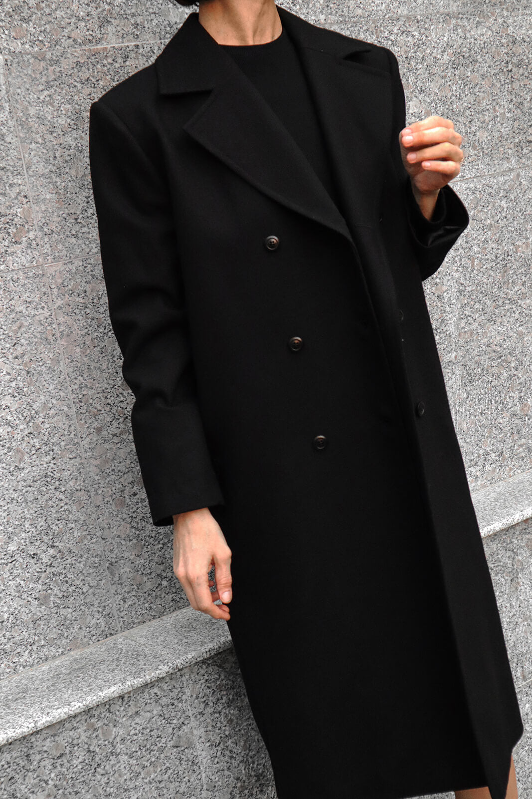 Double-breasted Wool Blend Embellished Coat
