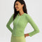 Autumn Seamless Solid Yoga Hoodies Long Shirt Jacket Long Sleeve Zipper Sportswear Hooded Top Gym Fitness Workout Sports Tees-UHXC-green-XL-United States-Urbanheer