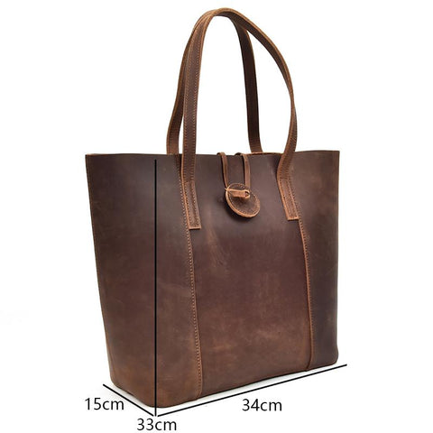 The Taavi Tote | Handcrafted Leather Tote Bag-STEEL HORSE LEATHER-Urbanheer