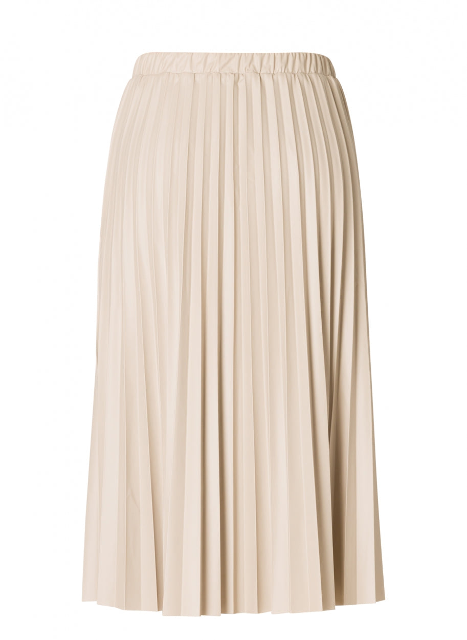 Aiko Essential high-quality PU-coated fabric skirt-Skirts-Yest-Light Grey-2-Urbanheer