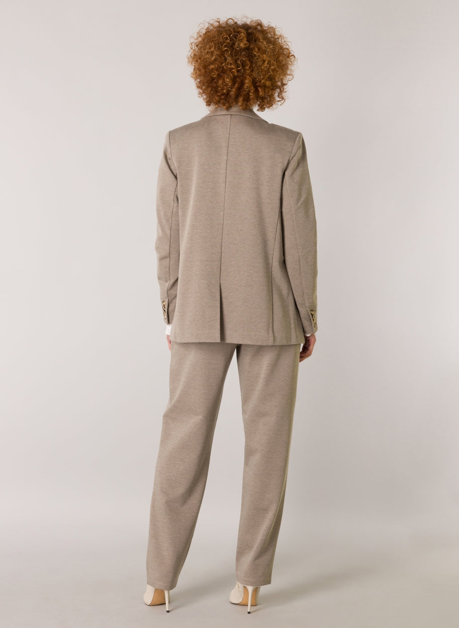 Eslem blazer-Jackets & Blazers-Yest-Light Khaki/Melange-2-Urbanheer