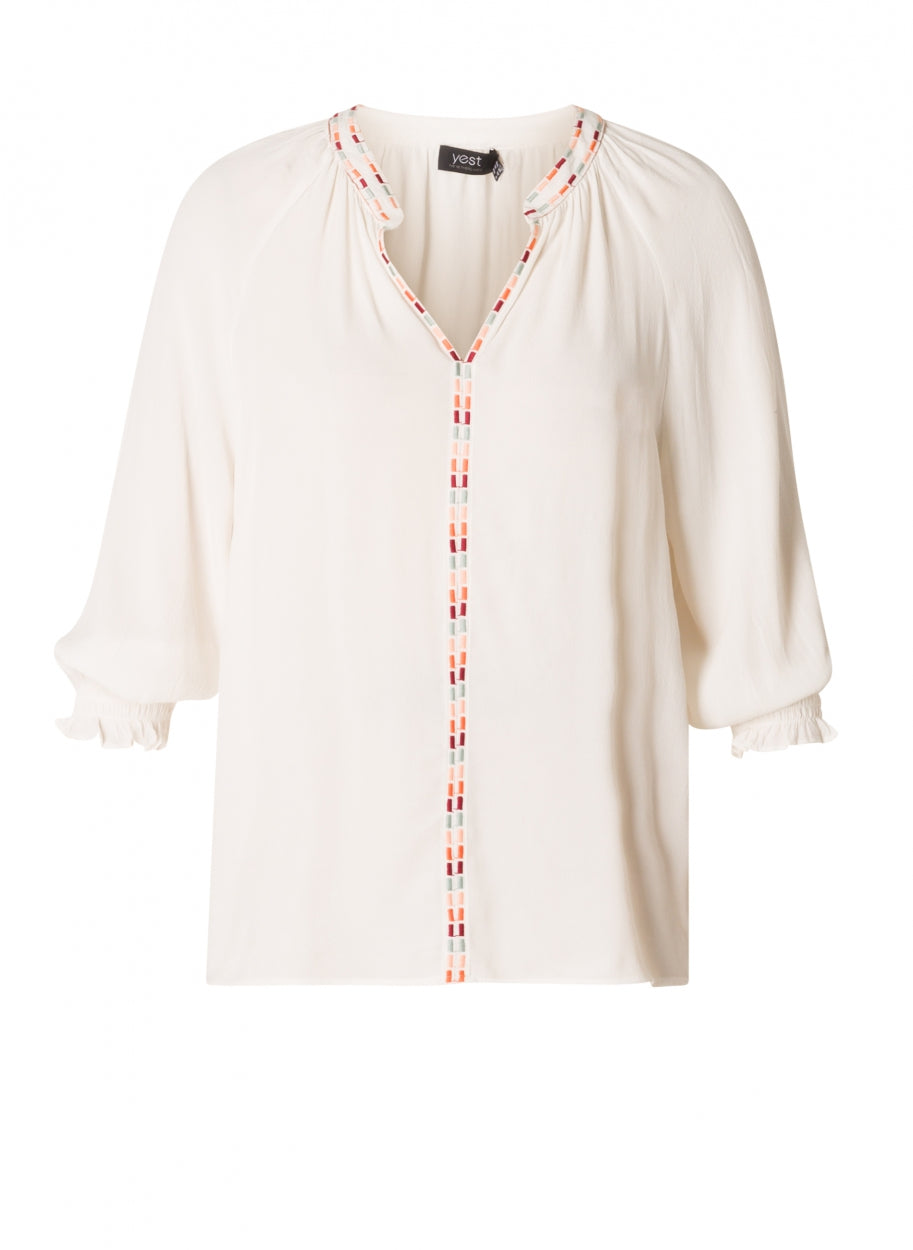 Fara White Tunic Blouse-BLOUSE-Yest-2-Urbanheer