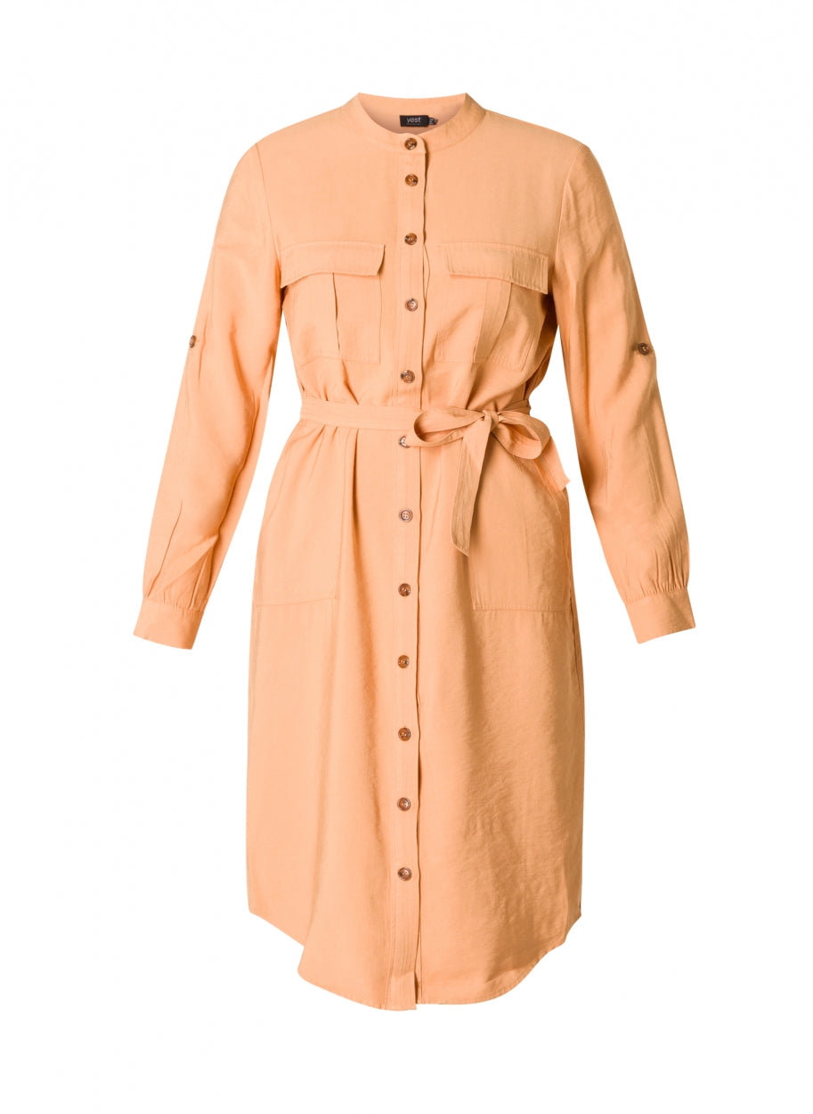 Fhine - Button-through Dress-Dress-Yest-Salmon-14-Urbanheer