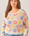Crochet Knit Top-TOP-Baevely by Wellmade USA-IVORY MULTI-XL-Urbanheer