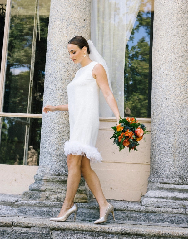 Black Crepe Jackie Dress-Clothing - Women-Elodie-White-XS-Urbanheer