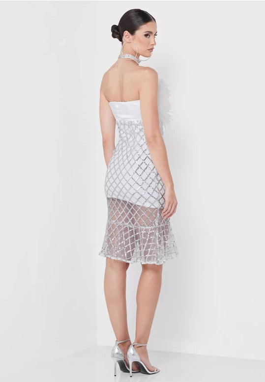 Hollywood Feather Detail Sleeveless Dress-Clothing - Women-Amy Lynn-S-Urbanheer