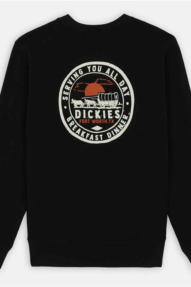 Men’s Sweatshirt without Hood Dickies Greensburg Black-Sports | Fitness > Sports material and equipment > Sports sweatshirts-Dickies-Urbanheer