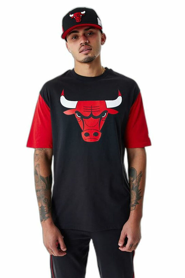 Men’s Short Sleeve T-Shirt New Era NBA Colour Insert Chicago Bulls Black-0