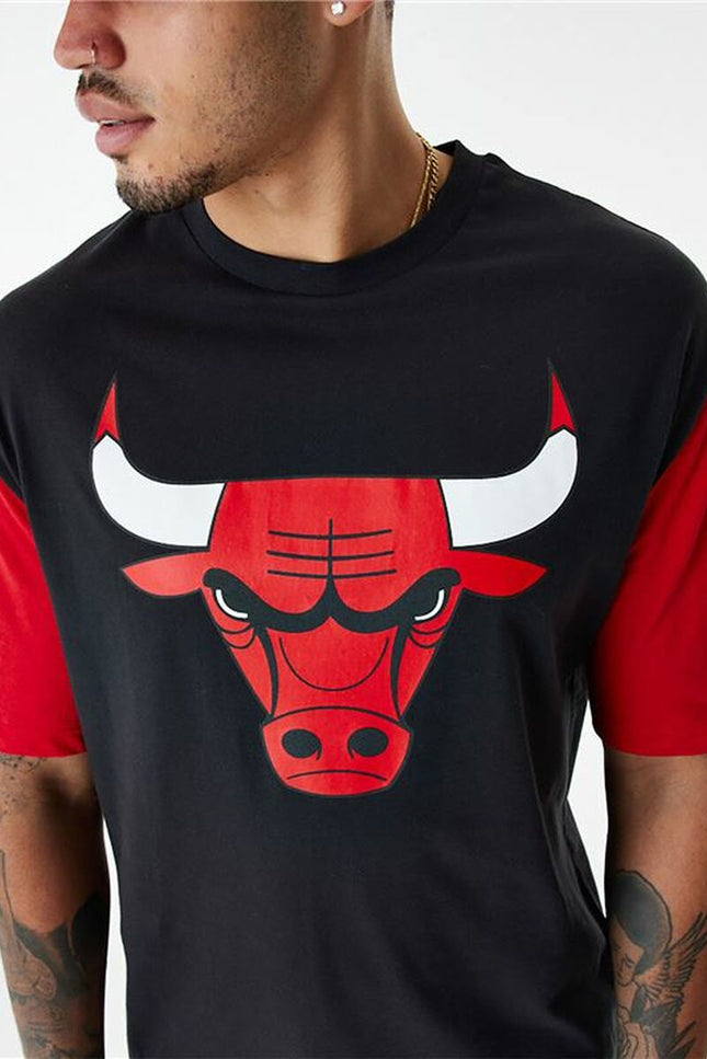 Men’s Short Sleeve T-Shirt New Era NBA Colour Insert Chicago Bulls Black-7