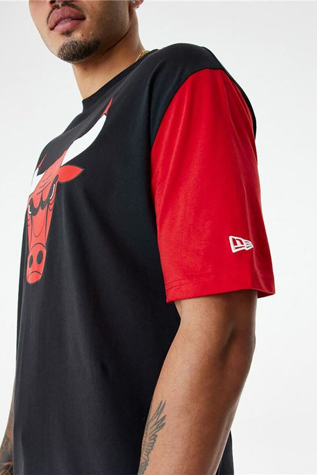 Men’s Short Sleeve T-Shirt New Era NBA Colour Insert Chicago Bulls Black-6