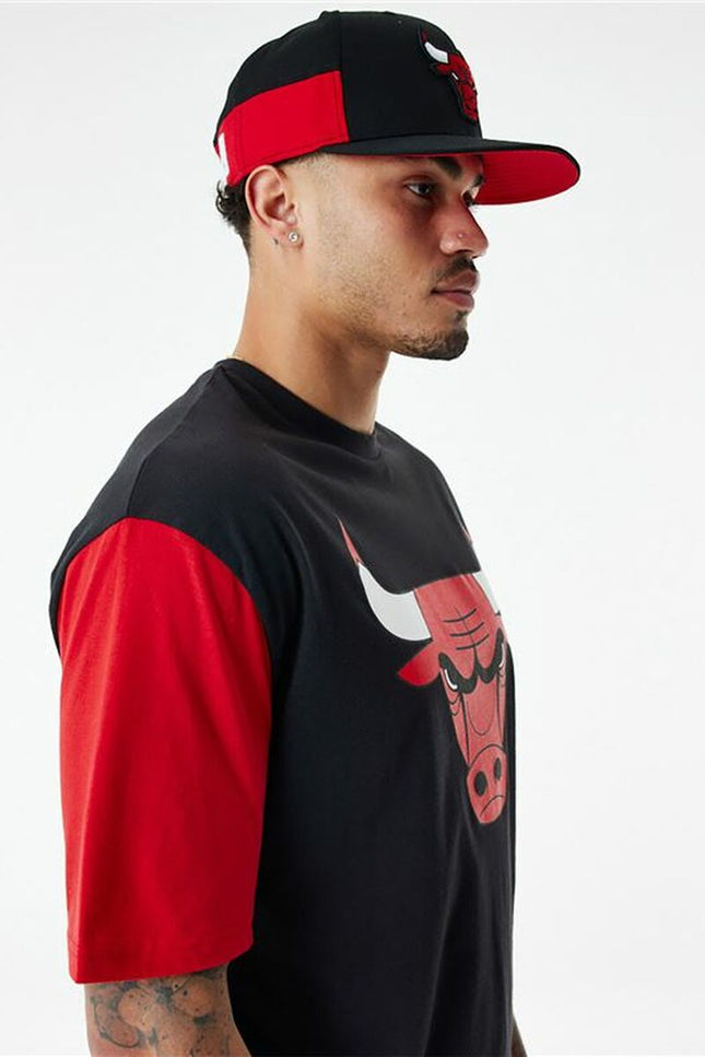 Men’s Short Sleeve T-Shirt New Era NBA Colour Insert Chicago Bulls Black-5
