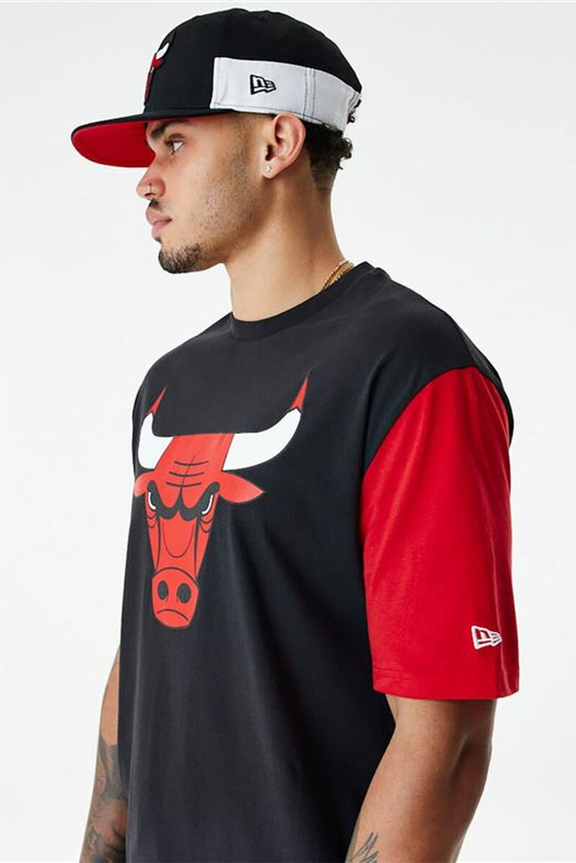 Men’s Short Sleeve T-Shirt New Era NBA Colour Insert Chicago Bulls Black-4