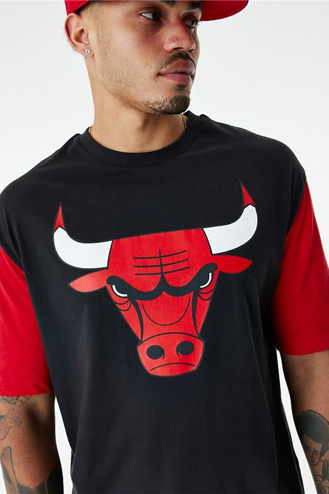 Men’s Short Sleeve T-Shirt New Era NBA Colour Insert Chicago Bulls Black-3