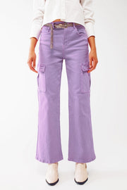 Straight Leg Cargo Jeans in Purple-Jeans-Q2-XS-Purple-Urbanheer