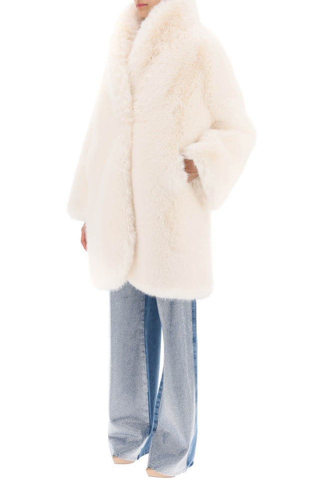 Giuseppe Di Morabito Oversized Coat In Eco-Fur-WOMEN - COAT-Giuseppe Di Morabito-OS-Urbanheer