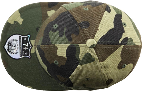 Fitted Flat Brim Camo-Accessories Caps-KBETHOS-6 7/8-Urbanheer