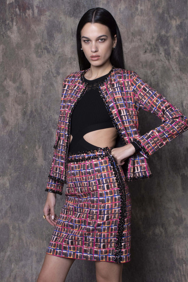 Adilah Embellished Silk Crepe Coat-Clothing - Women-La fuori-XS-Urbanheer