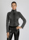Denim Moto Jacket - Charcoal