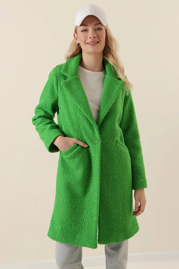 Stylish Classy Women Coat Green-Coat-Blak Wardrob-Green-Urbanheer