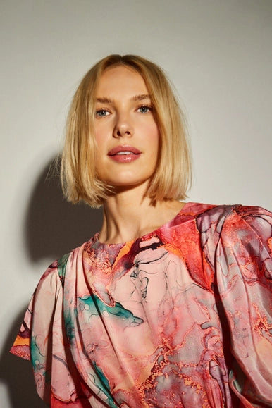 Marbled Satin Mini Dress-Dolores Promesas-36-Urbanheer