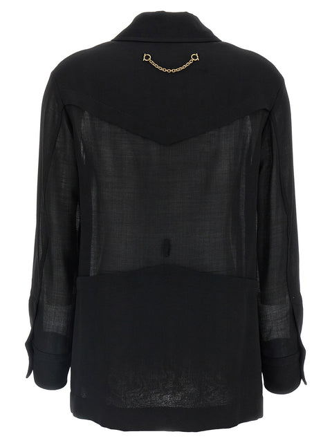 Ferragamo Semi-sheer Wool Jacket