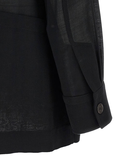 Ferragamo Semi-sheer Wool Jacket