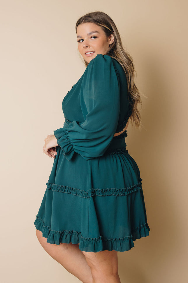 Rosie Ruffle Dress - Includes Plus Size.-Stay Warm in Style-Urbanheer