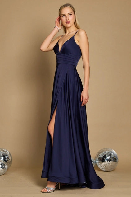 Spaghetti Strap Prom Long Formal Gown Wholesale-Dylan & Davids-4-Black-Urbanheer