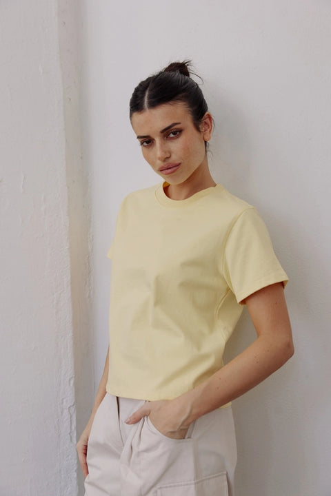 The Lanie Top | Everyday Cotton T-Shirt BUTTER-T-Shirt-MOD REF-S-BUTTER-Urbanheer