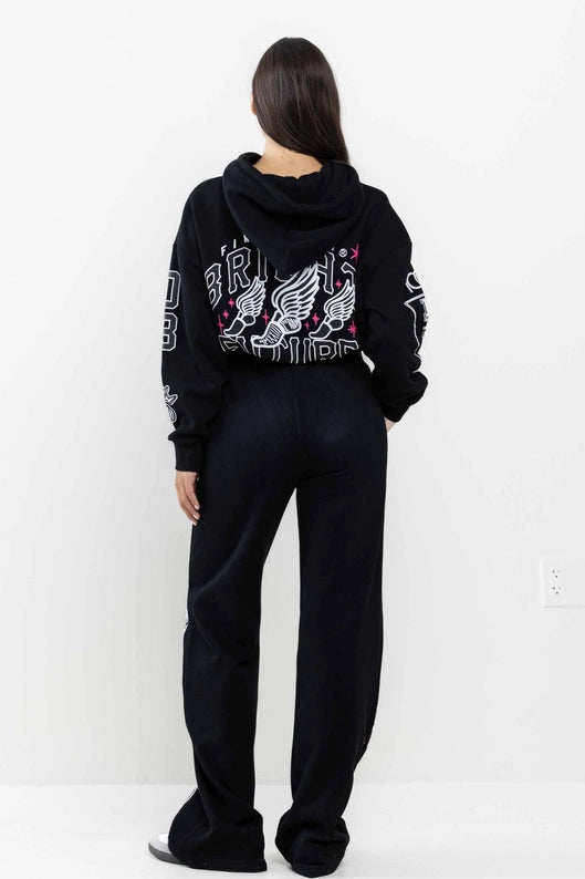 Bright Future Cropped Hoodie-Clothing - Women-Vibrant M.i.U-Pink-S-Urbanheer
