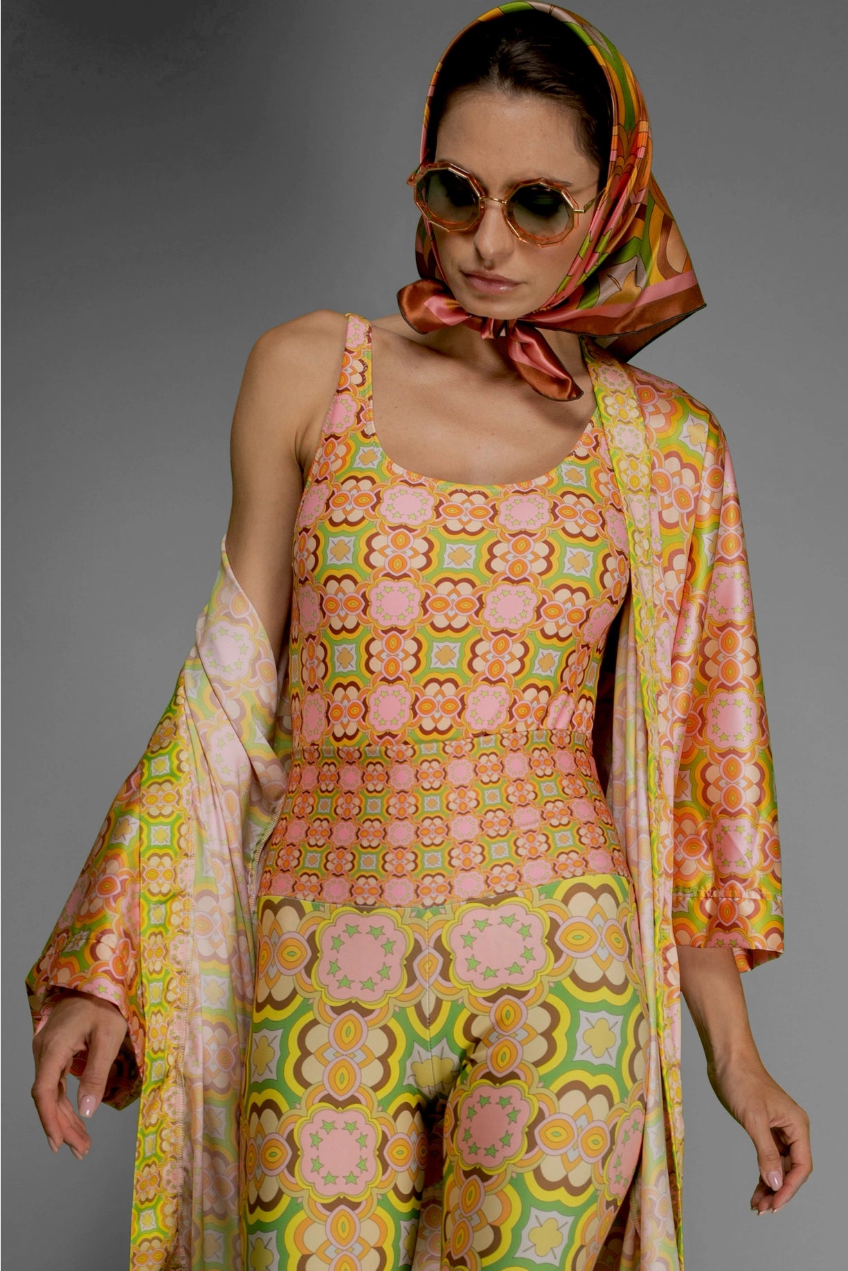 Multicolour Cheeky Fit Retro 60S Pastel Scoop-Neck Swimsuit-Nuvula-XS-Urbanheer