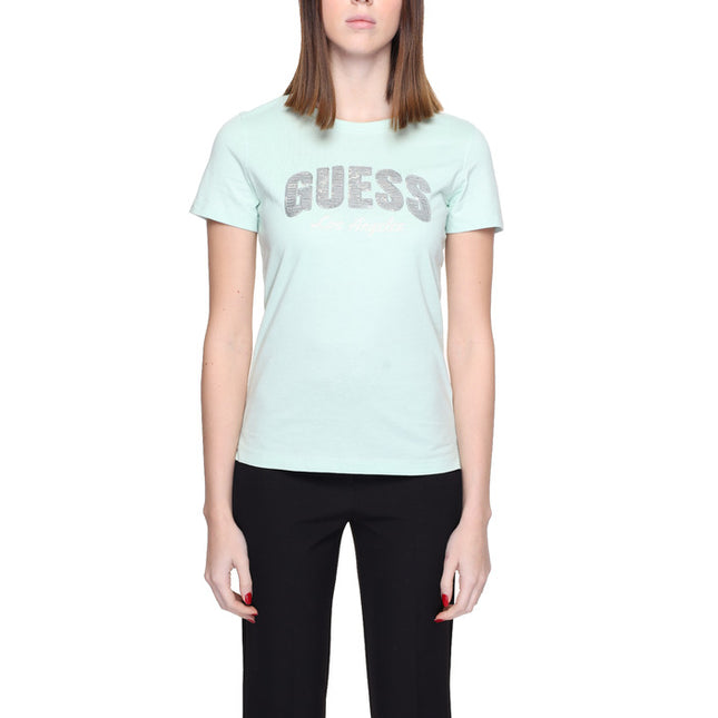 Guess Women T-Shirt-Clothing T-shirts-Guess-light blue-XS-Urbanheer